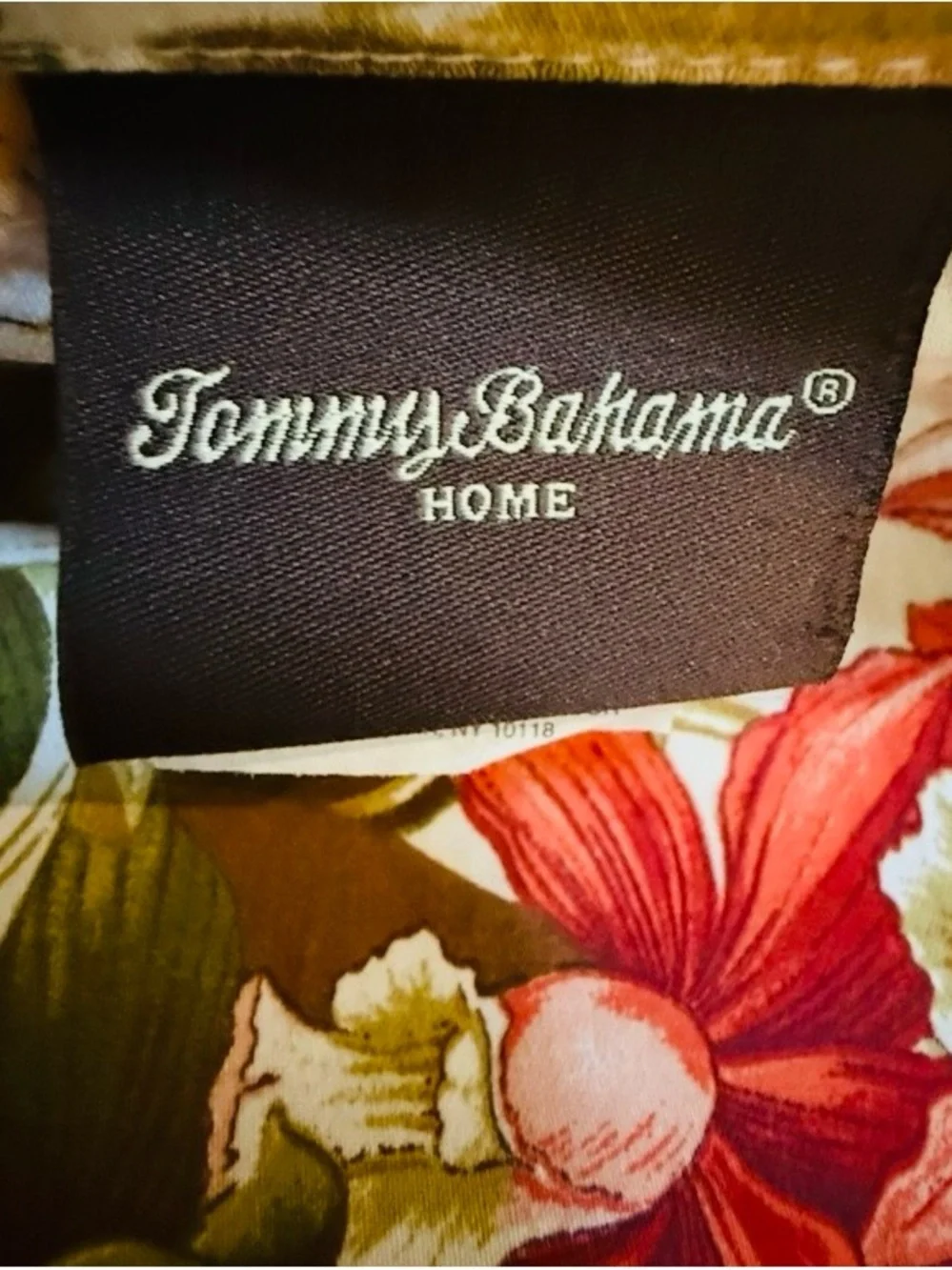 Tommy Bahama King Floral Print Pillow Sham Tropical Hawaiian Beachy
